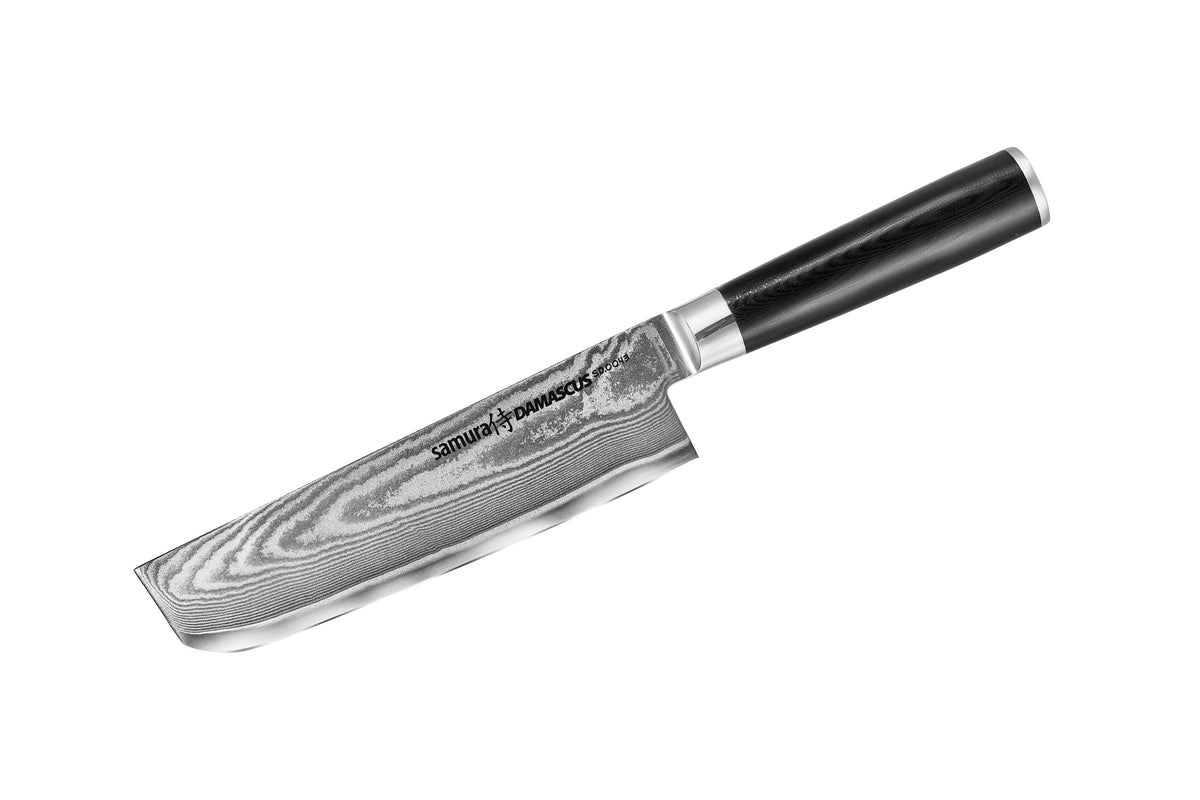 Cuțit Nakiri Samura Damascus, 6/167mm, oțel Damasc VG-10 cu 67 de straturi, HRC-61