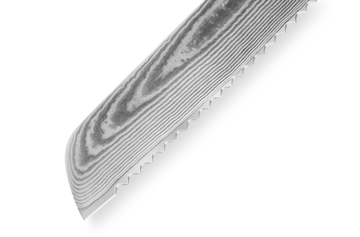 Cuțit p/u pâine Samura Damascus 9/230mm, oțel Damasc VG-10 67 de straturi, HRC-6