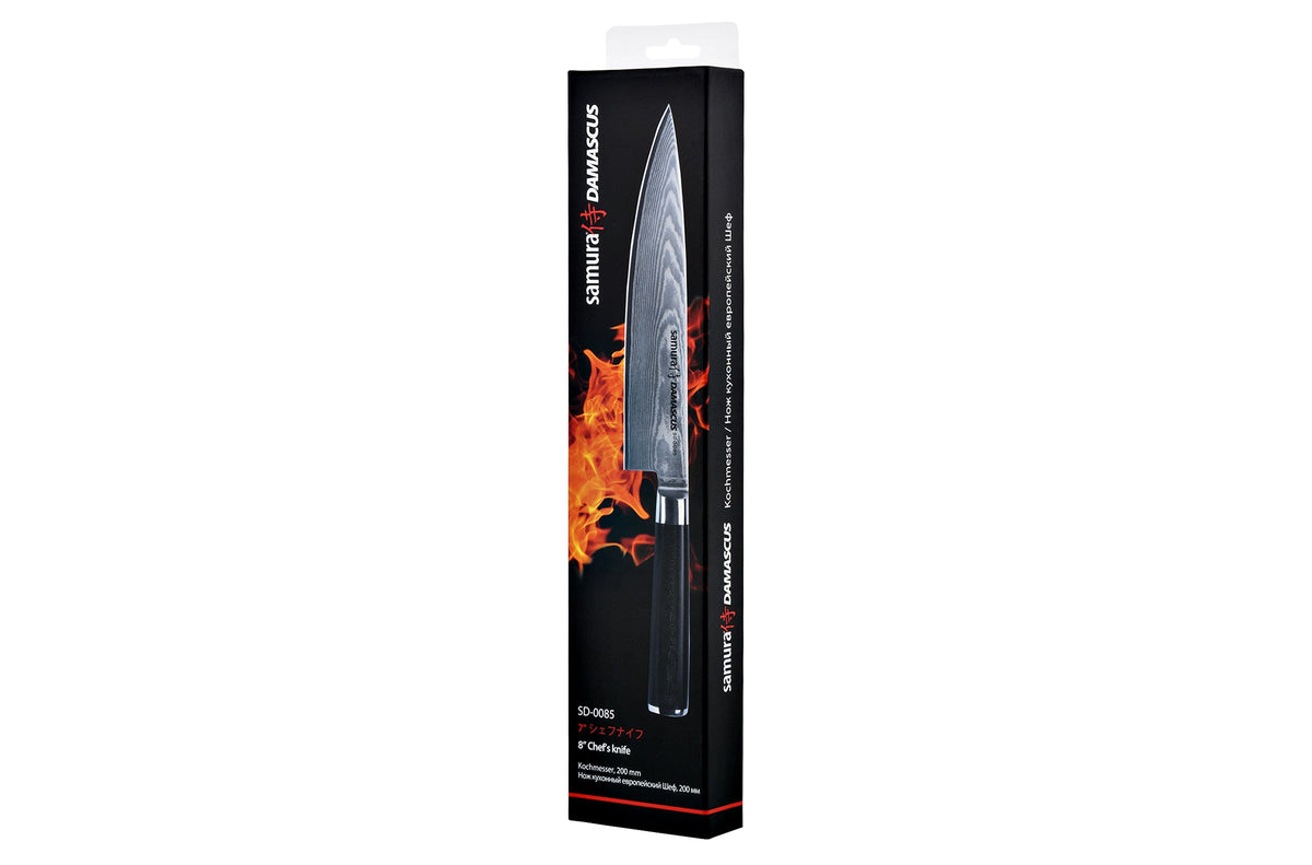 Cuțit Samura Damascus Chef 8.0/200mm, oțel Damasc VG-10 67 de straturi, HRC-61