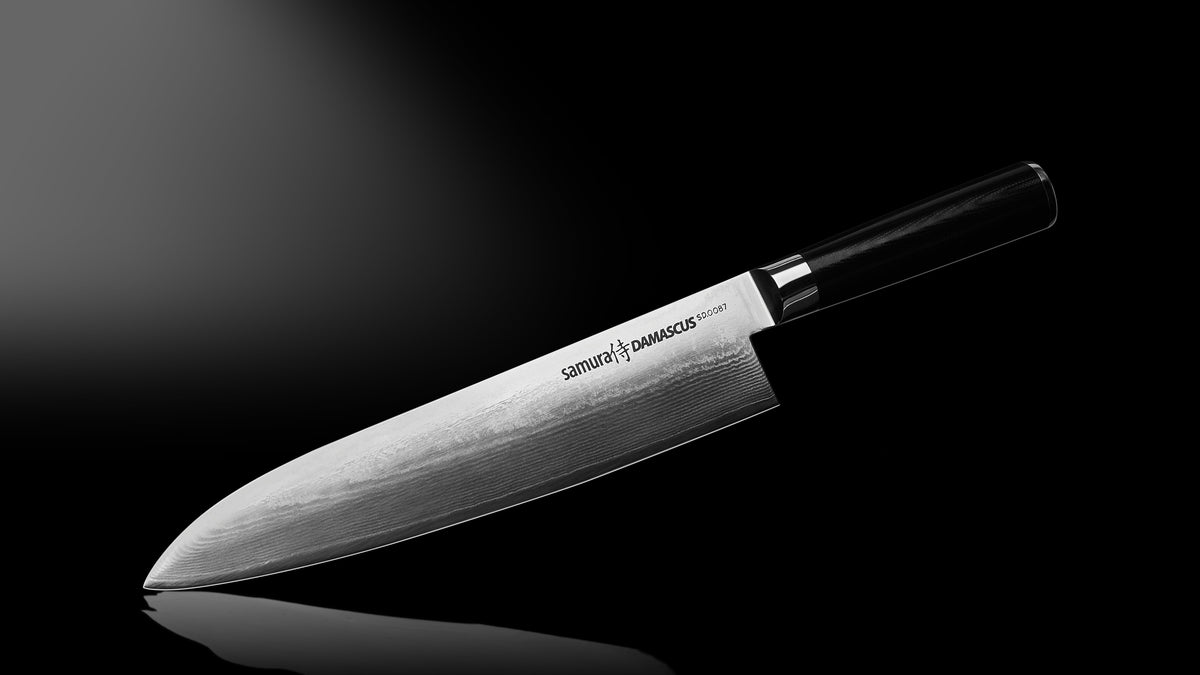 Cuțit Samura Damascus Grand Chef 240mm, oțel Damasc VG-10 67 de straturi, HRC-61