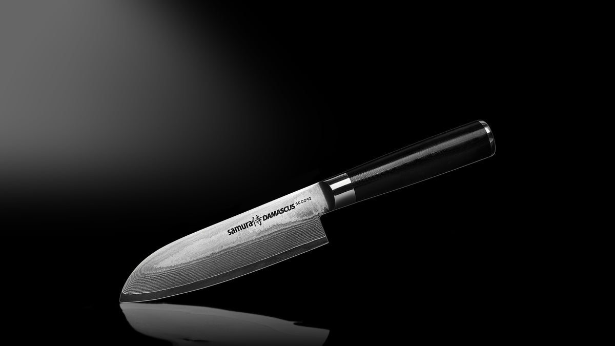 Cuțit Samura Damascus Santoku  5.7"/145mm, oțel Damasc VG-10 67 de straturi, HRC