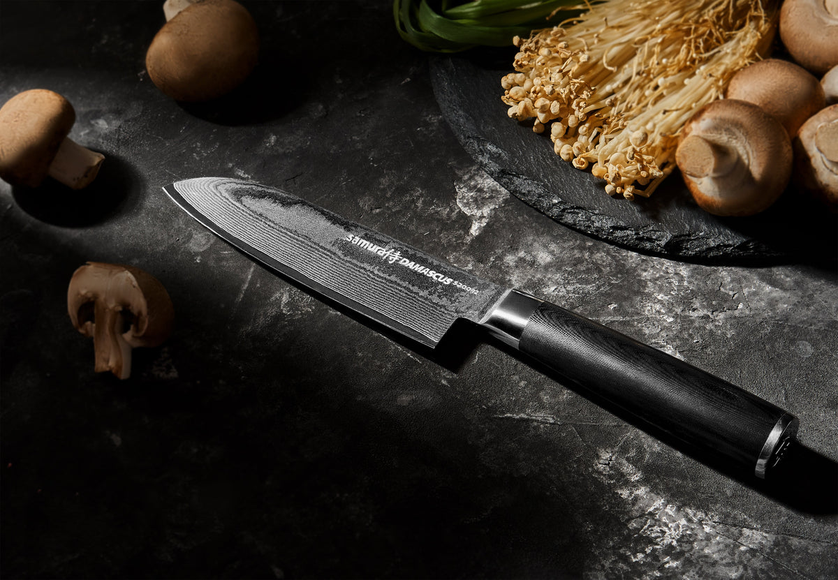 Cuțit Samura Damascus Santoku  5.7"/145mm, oțel Damasc VG-10 67 de straturi, HRC