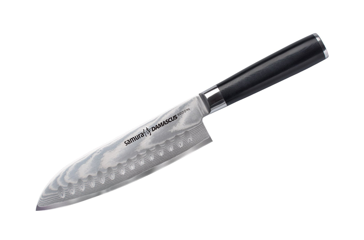 Cuțit universal Samura Damascus Santoku 180mm, oțel Damasc VG-10 67 de straturi,