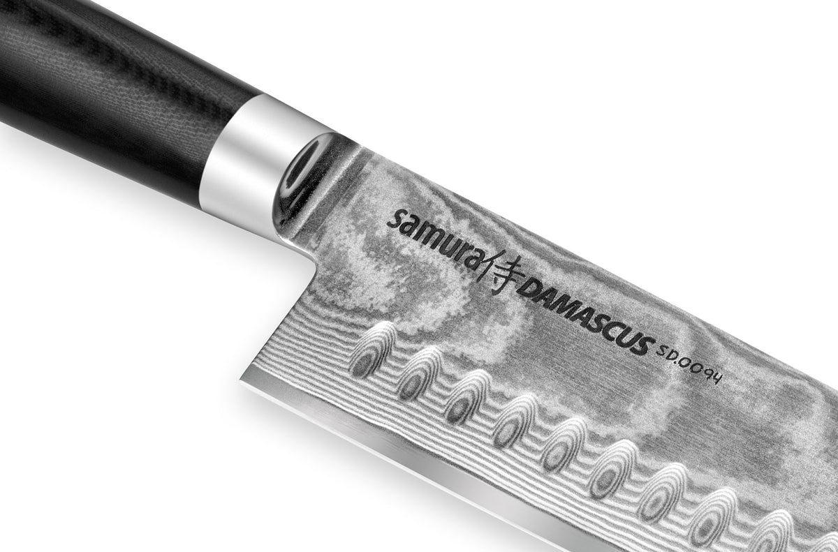 Cuțit universal Samura Damascus Santoku 180mm, oțel Damasc VG-10 67 de straturi,