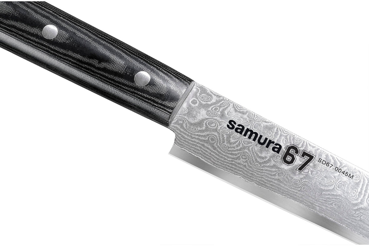 Samura cuțit Damascus pentru feliat 195mm/7.7 oțel Damasc 67 straturi HRC-61