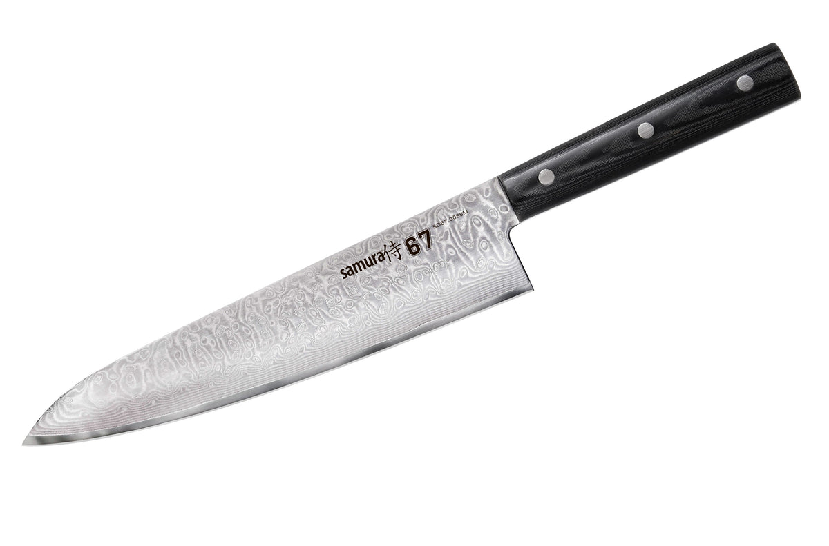 Samura cuțit Damascus universal set 3 buc/oțel Damasc 67 straturi HRC-61