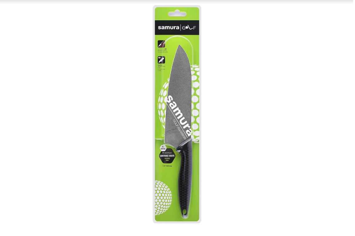 Cuțit Samura Golf Stonewash Santoku 7"/180mm, AUS-8 HRC-58