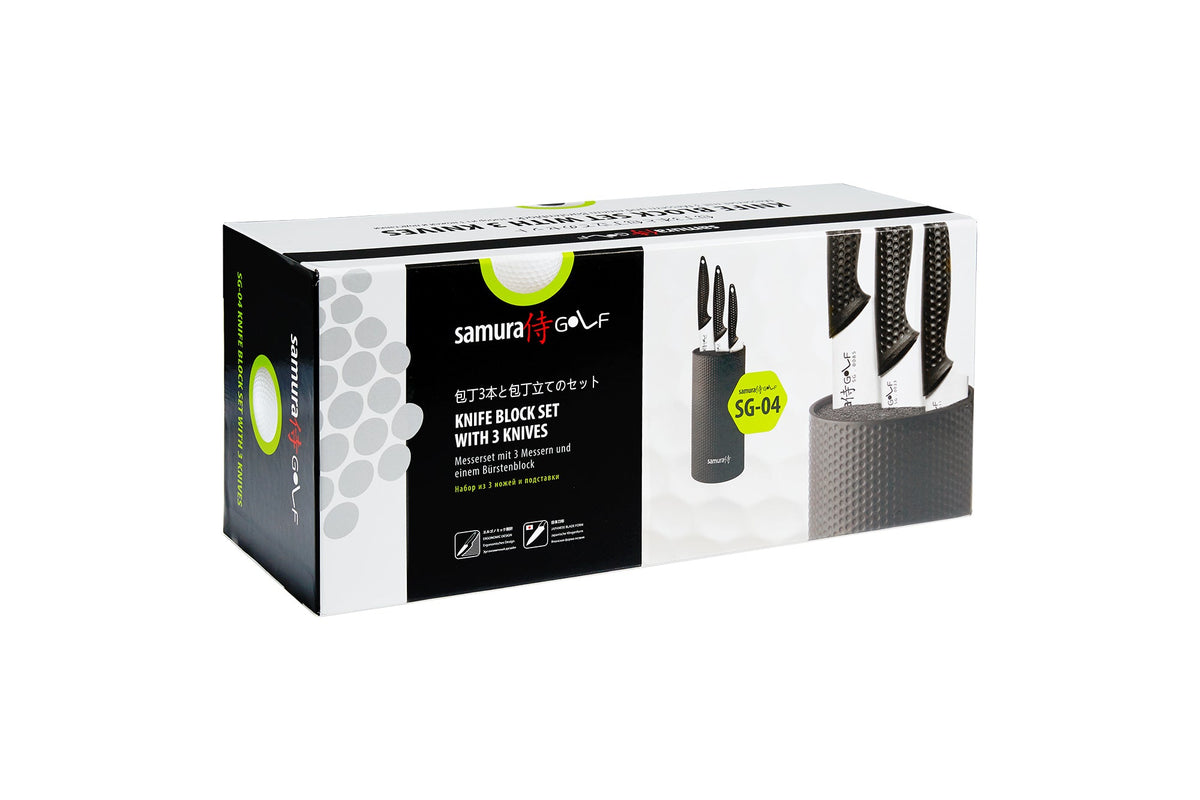 Set Samura Golf 3 buc. cuțite + suport AUS-8 HRC-58