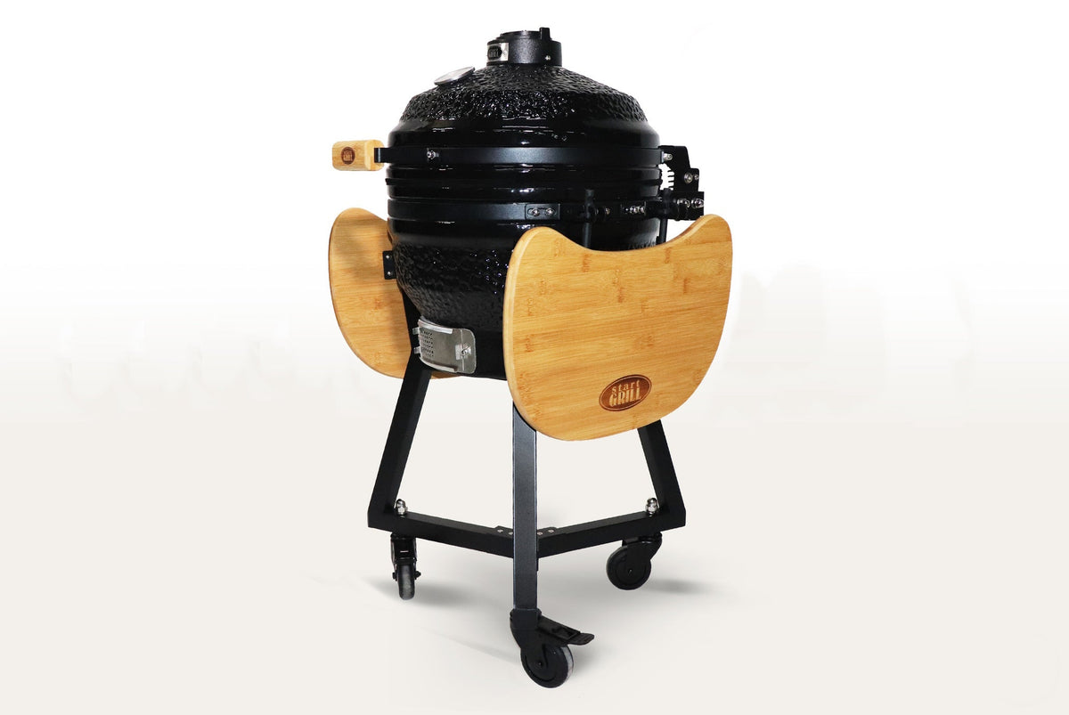 Gratar ceramic Kamado 39,8cm negru