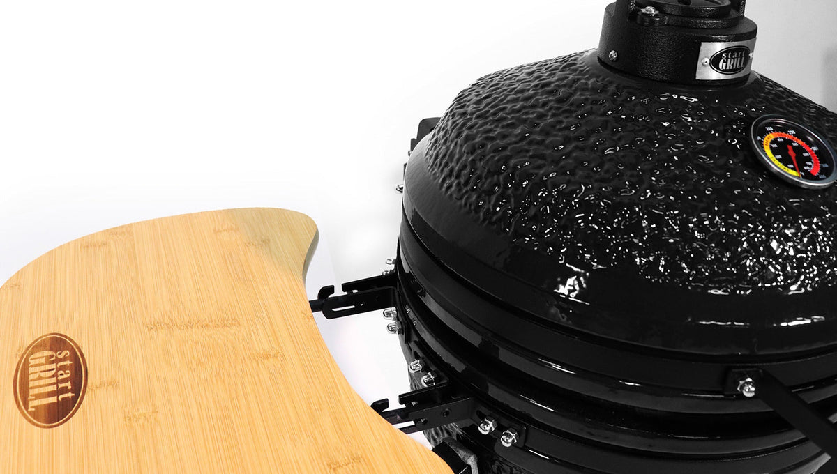 Gratar ceramic Kamado 39,8cm negru