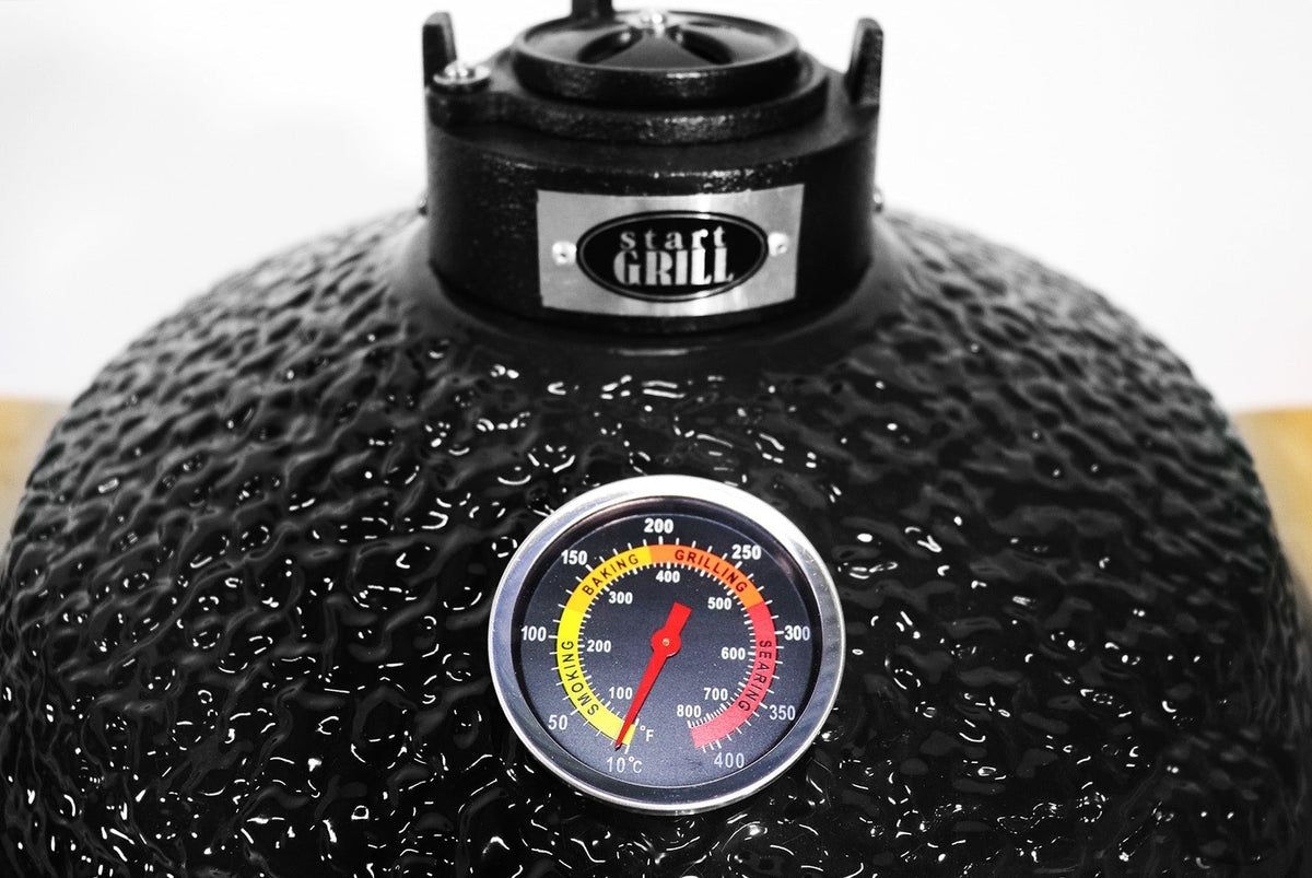 Gratar ceramic Kamado 39,8cm negru