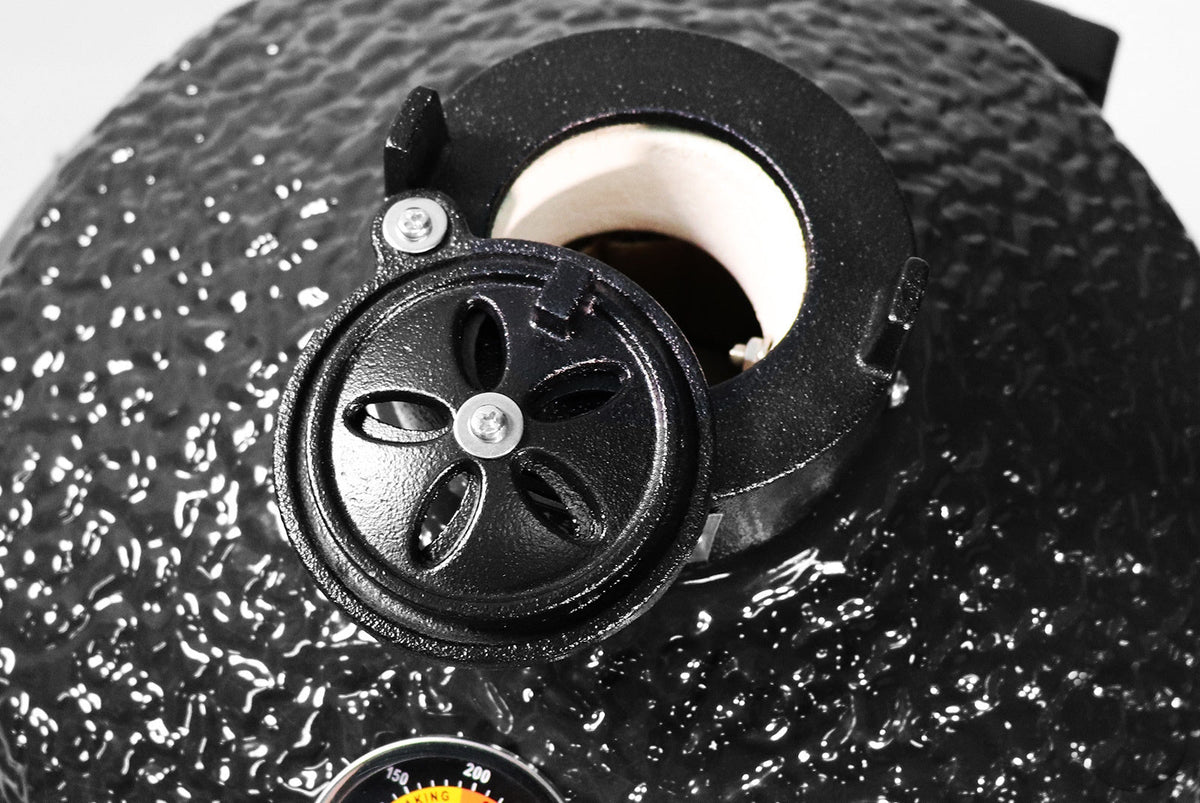 Gratar ceramic Kamado 39,8cm negru