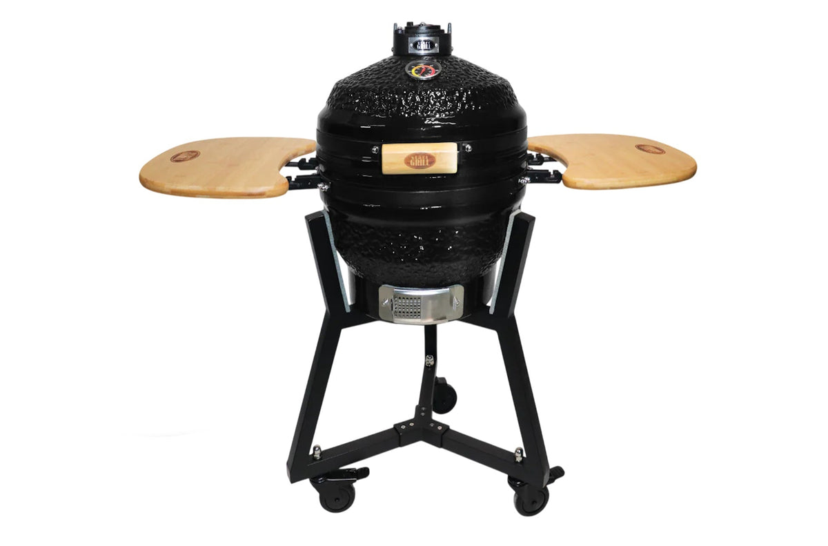 Gratar ceramic Kamado 39,8cm negru