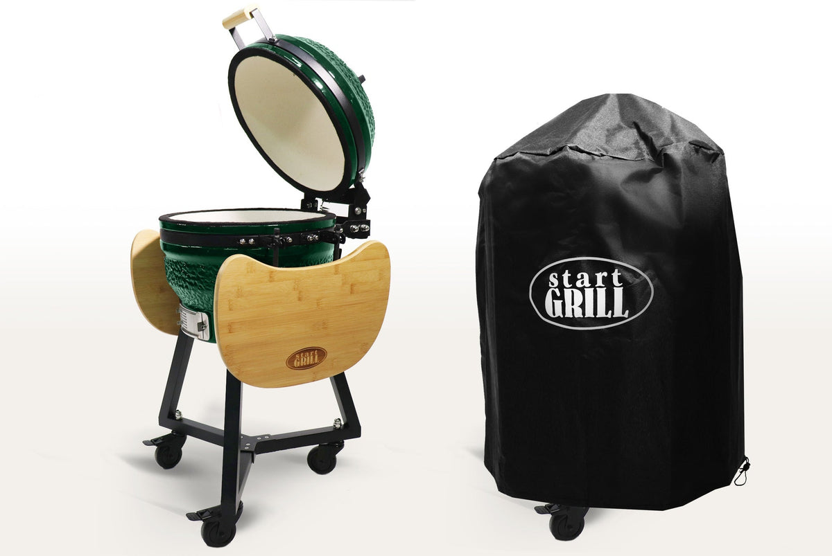Grătar ceramic Kamado 39,8cm verde