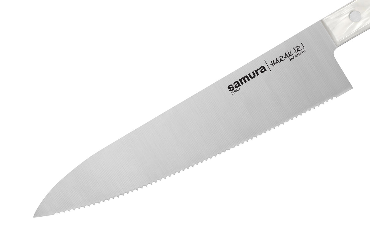 Cuțit Samura Harakiri Chef zimtat 8.2"/208 mm, AUS-8 HRC-58