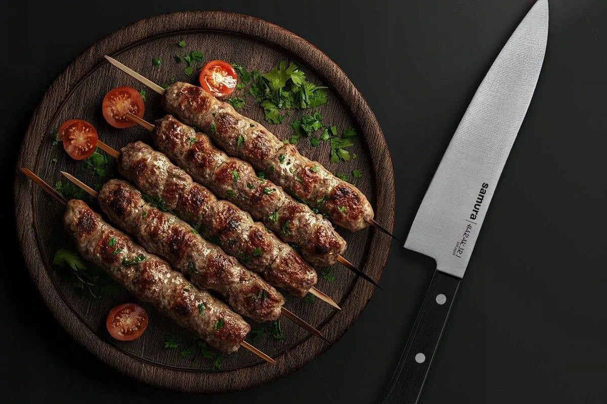 Cuțit Samura Harakiri Santoku 7.8"/197mm, AUS-8 HRC-59