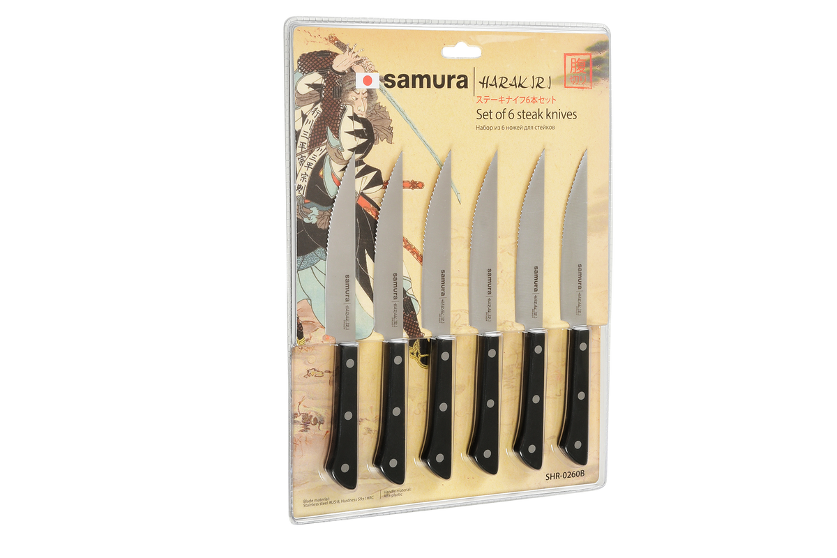 Set cuțite Samura Harakiri p/u steak 6 buc. AUS-8 HRC-58
