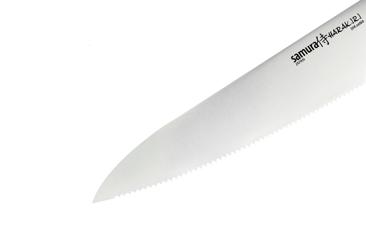 Cuțit Samura Harakiri Chef cu lama zimtat 208mm/8.2, AUS-8 HRC-59
