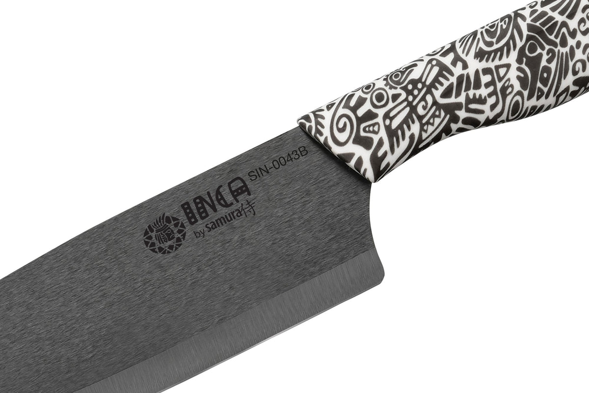 Cuțit Samura Inca Chef, lama zirconia ceramic negru 6.5"/165mm HRC-89