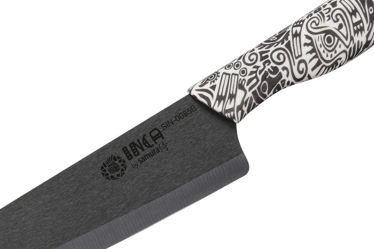 Cuțit Samura Inca Chef, lama zirconia ceramic negru 7.4"/187 mm HRC-87
