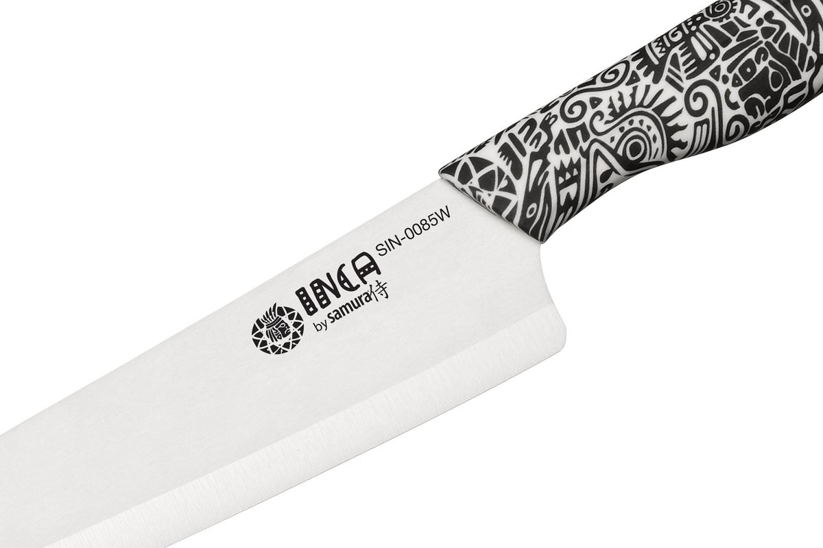 Cuțit Samura Inca Chef, lama zirconia ceramic alb 7.4"/187 mm HRC-87