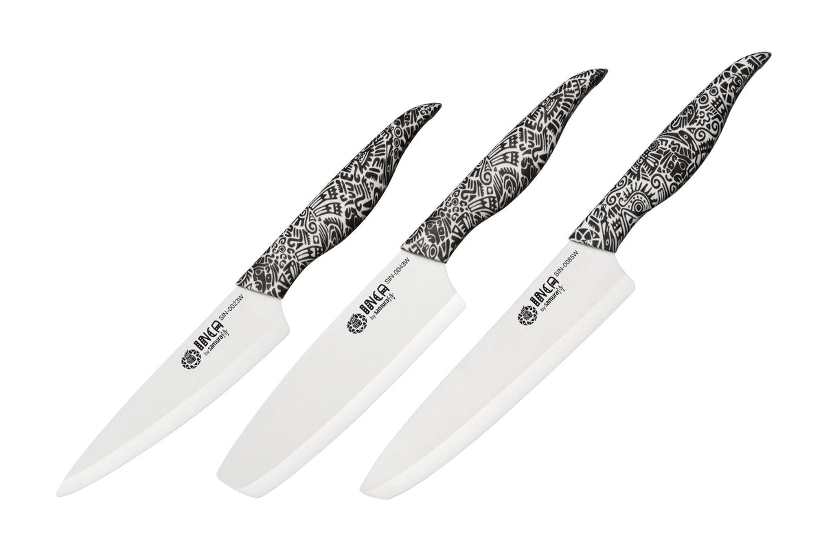Set cuțite Samura Inca lama zirconia ceramic alb 3 buc. HRC-84