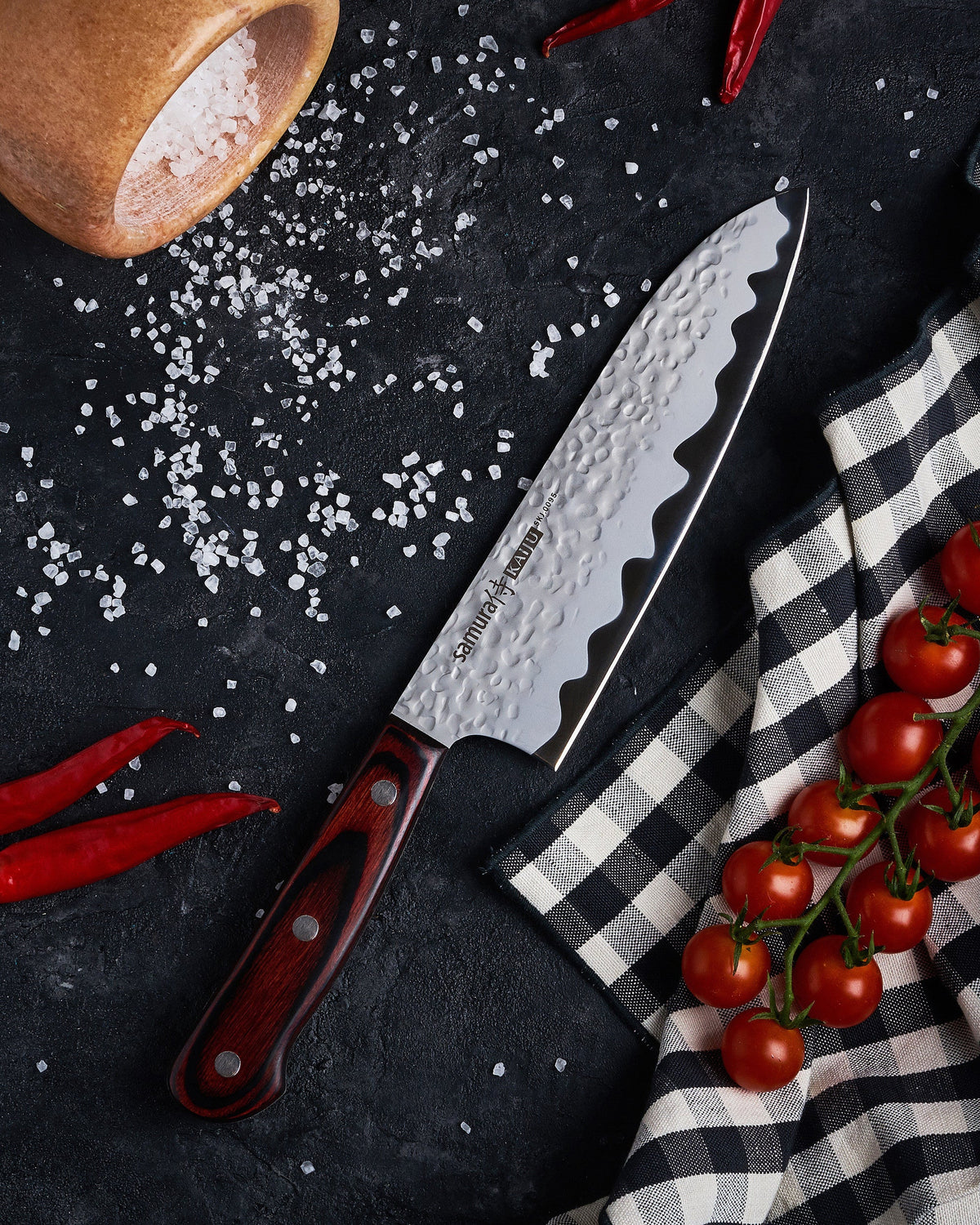 Cuțit Samura Kaiju Santoku 7.1"/180mm, AUS-8 HRC-59