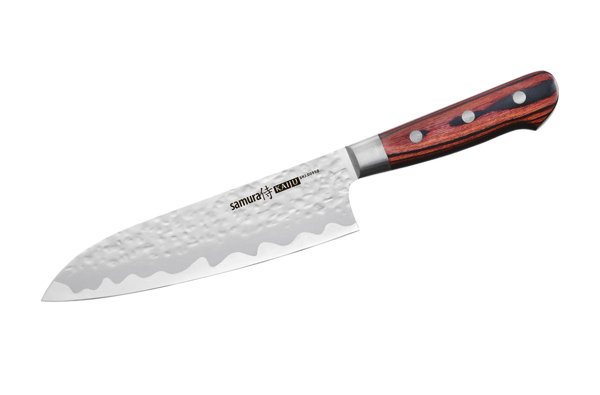 Cuțit Samura Kaiju Stonewash Santoku 7.1"/180mm, AUS-8 HRC-58