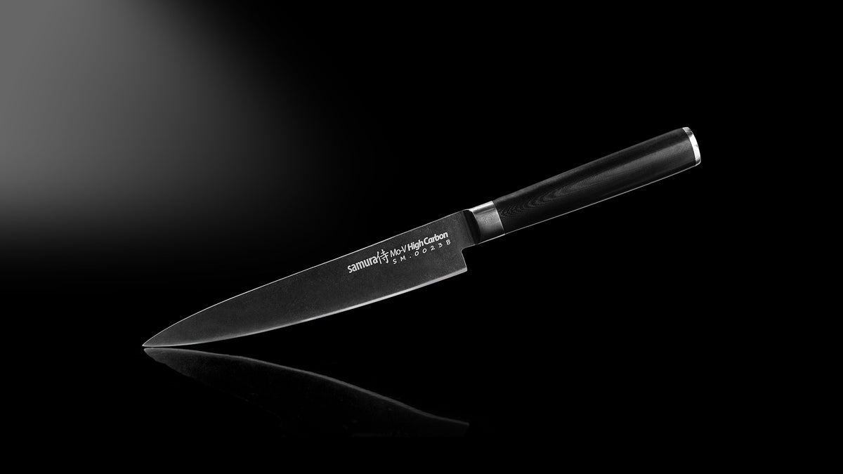 Cuțit Samura Mo-V Stonewash universal 6"/150mm, AUS-8 HRC-58