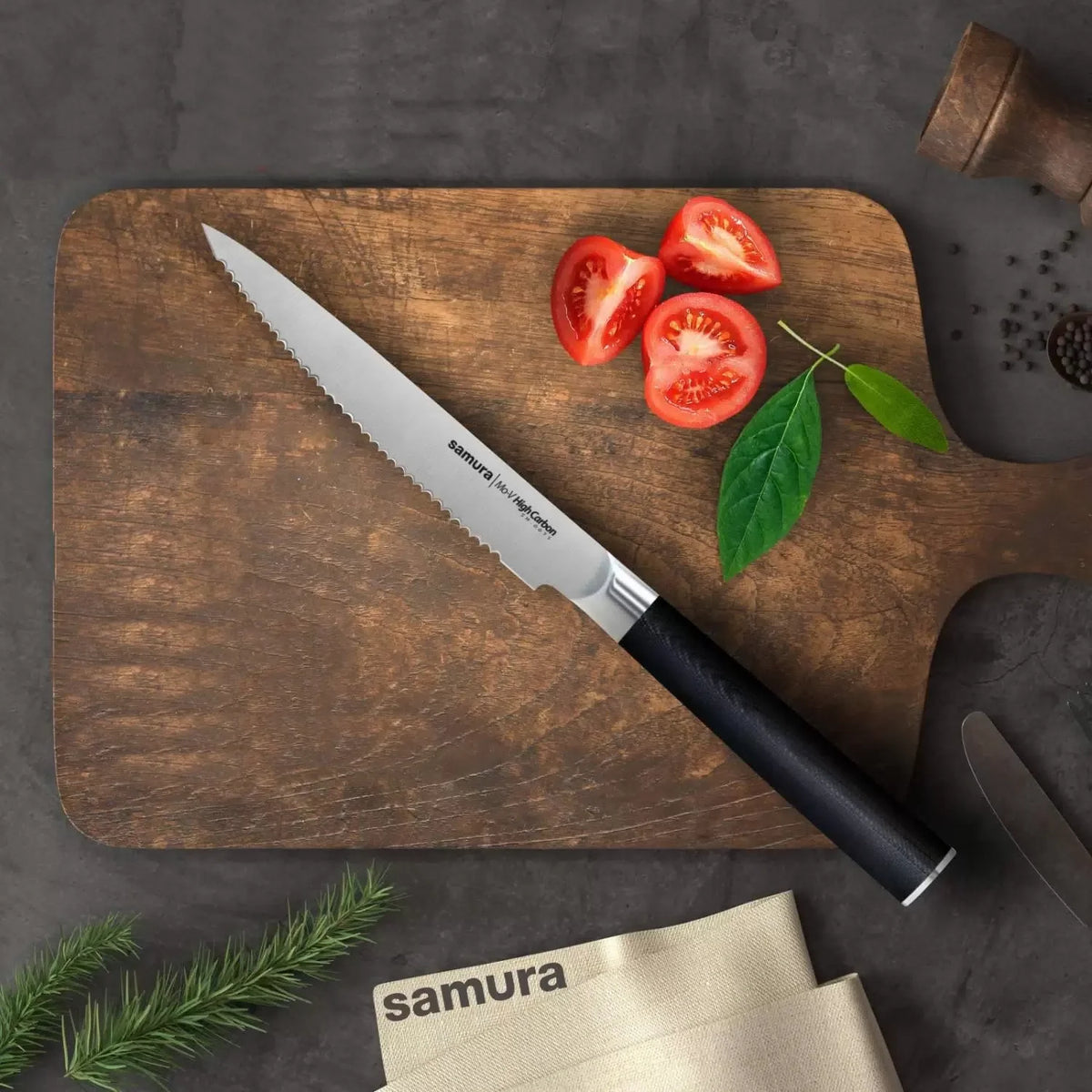 Cuțit Samura Mo-V p/u tomate 4.7"/120 mm, AUS-8 HRC-58