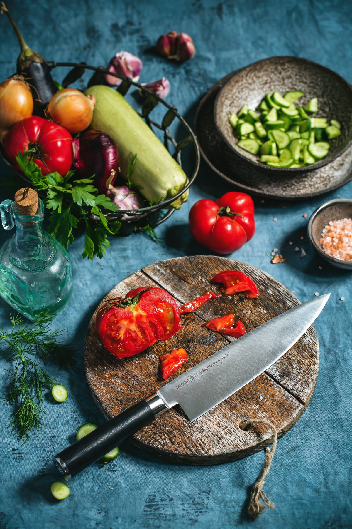 Cuțit Samura Mo-V Chef 8"/200mm, AUS-8 HRC-58