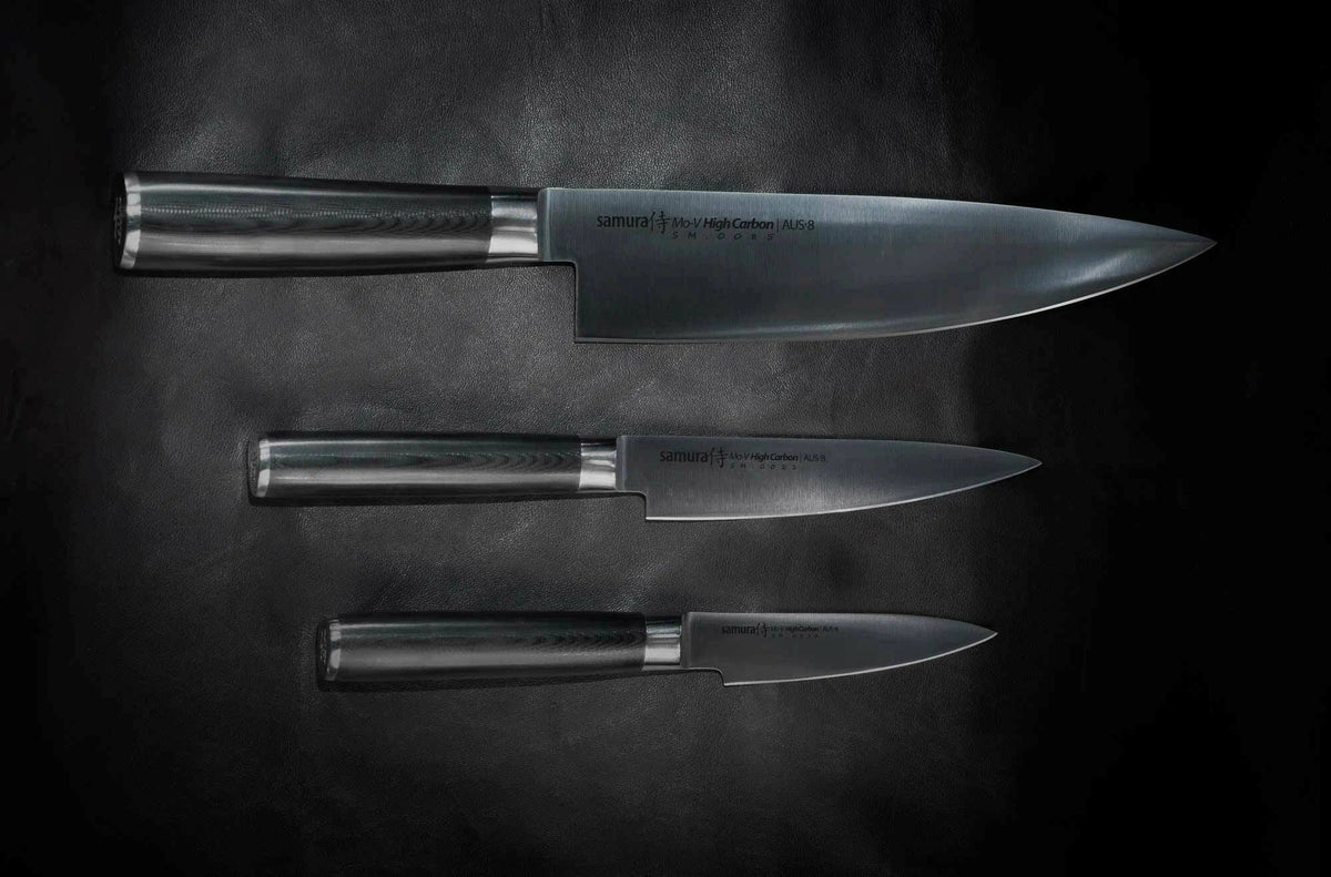 Set cuțite Samura Mo-V Stonewash 3 buc. AUS-8 HRC-58