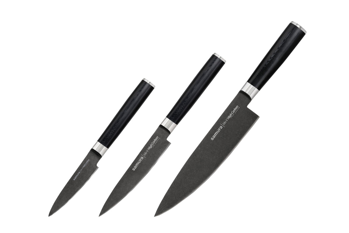 Set cuțite Samura Mo-V Stonewash 3 buc. AUS-8 HRC-58