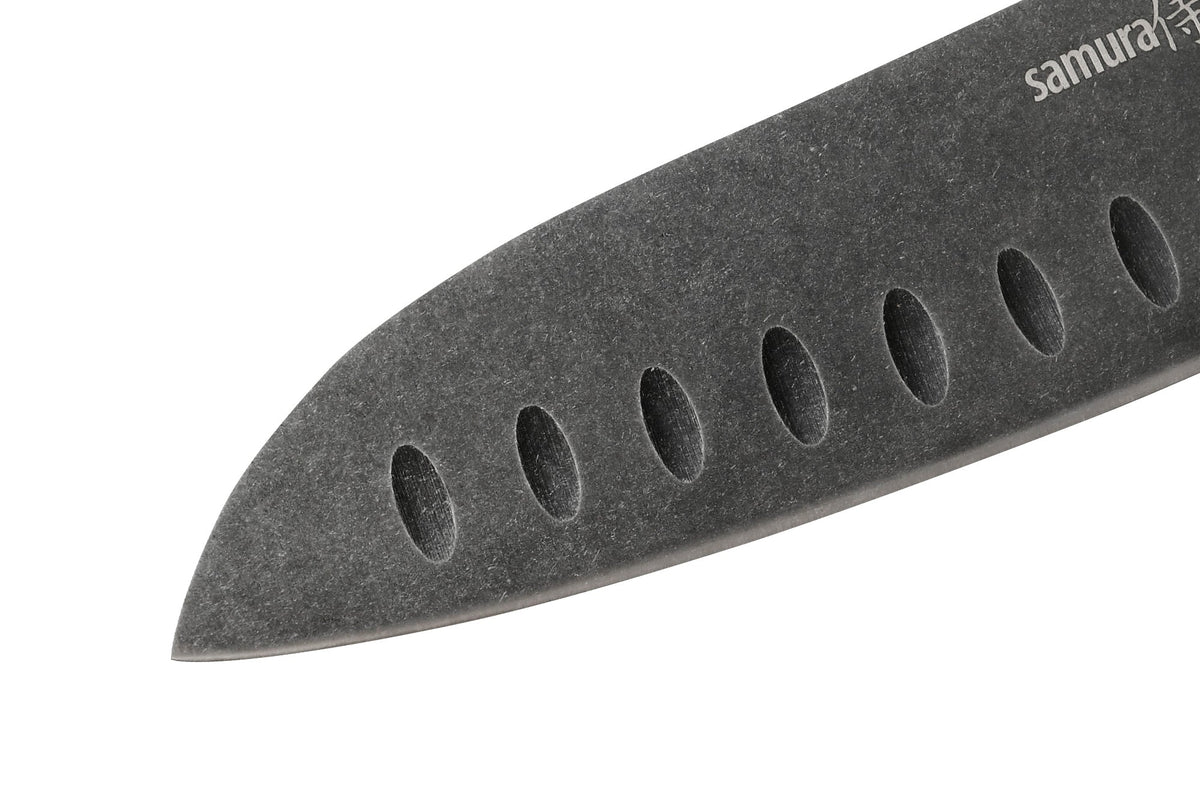 Cuțit Samura Mo-V Stonewash Santoku 7"/180mm, AUS-8 HRC-58