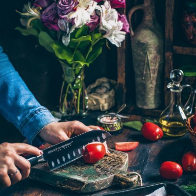 Cuțit Samura Mo-V Santoku 7"/180mm, AUS-8 HRC-58