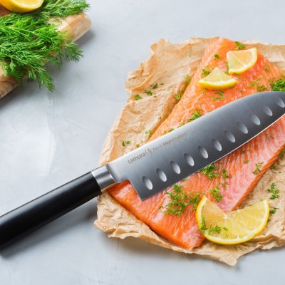 Cuțit Samura Mo-V Santoku 7"/180mm, AUS-8 HRC-58