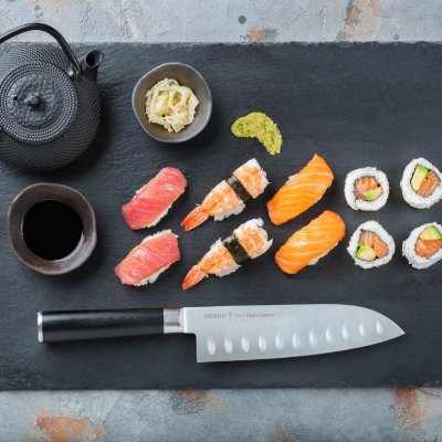 Cuțit Samura Mo-V Santoku 7"/180mm, AUS-8 HRC-58