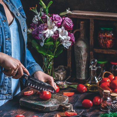 Cuțit Samura Mo-V Santoku 7"/180mm, AUS-8 HRC-58