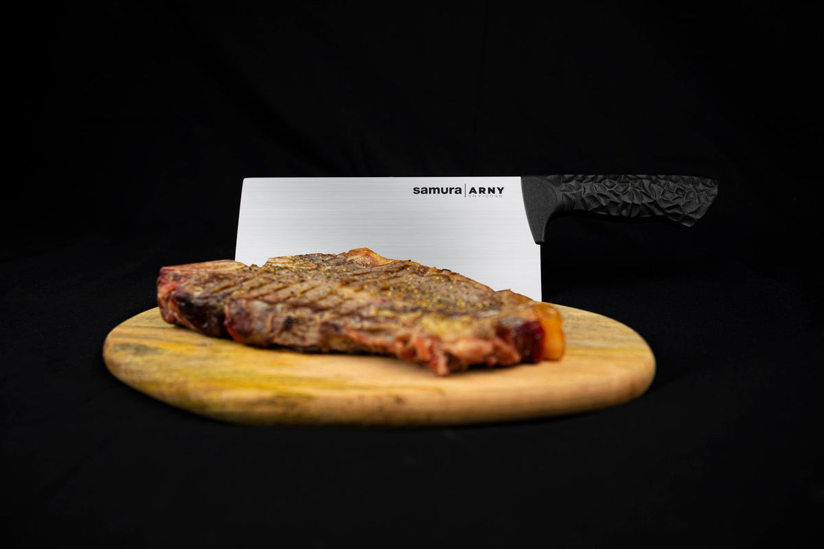 Cuțit bucatar Chef asiatic Samura Arny miner negru 8.2"/209mm, AUS-8 HRC-59