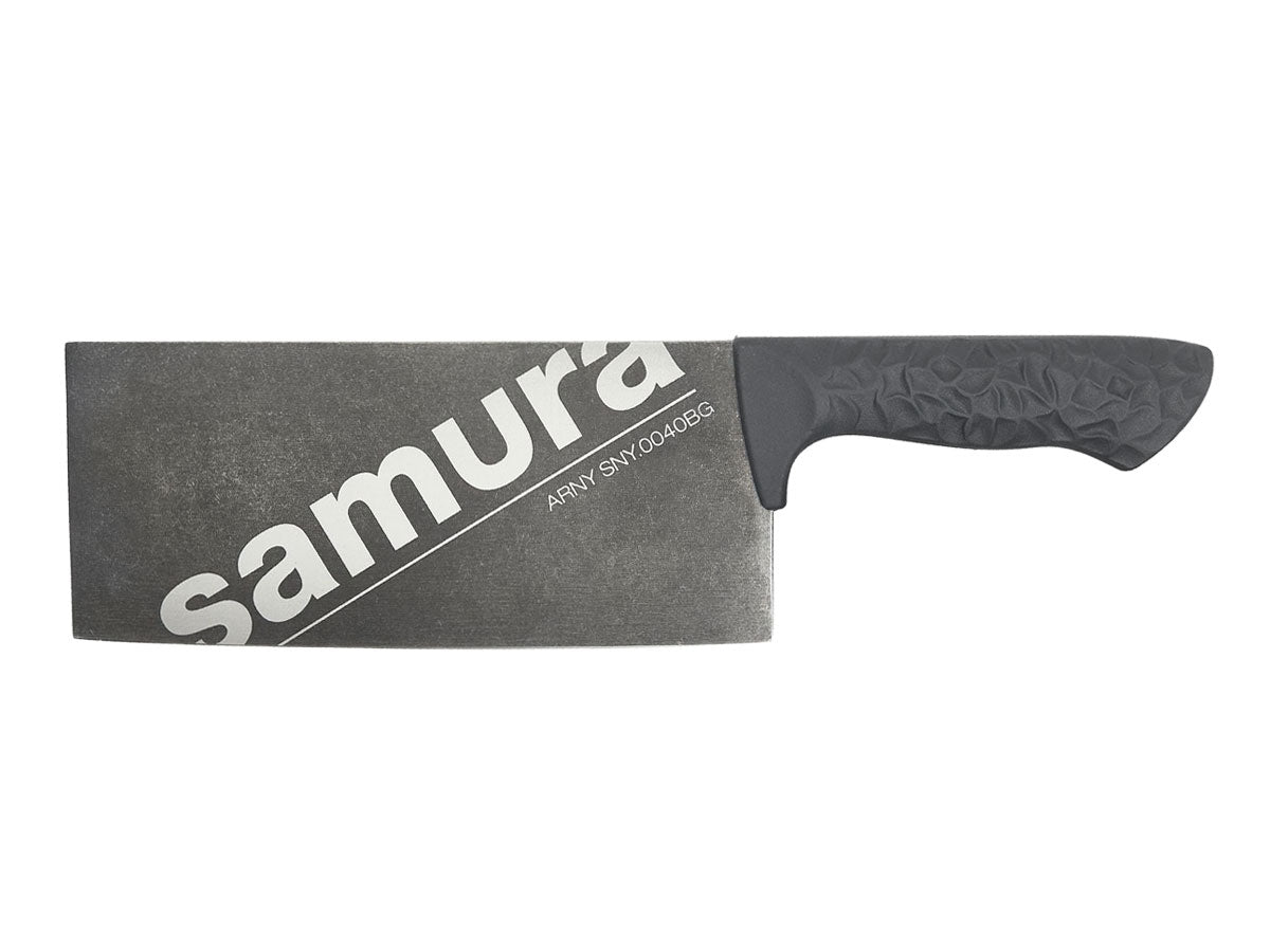 Cuțit bucatar Chef asiatic Samura Arny Stonewash 8.2"/209 mm miner gri, AUS-8 HR