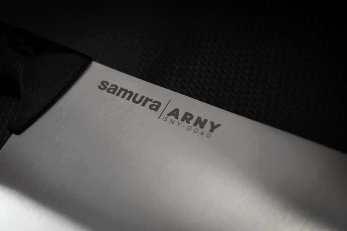 Cuțit bucatar Chef asiatic Samura Arny miner negru 8.2"/209mm, AUS-8 HRC-59