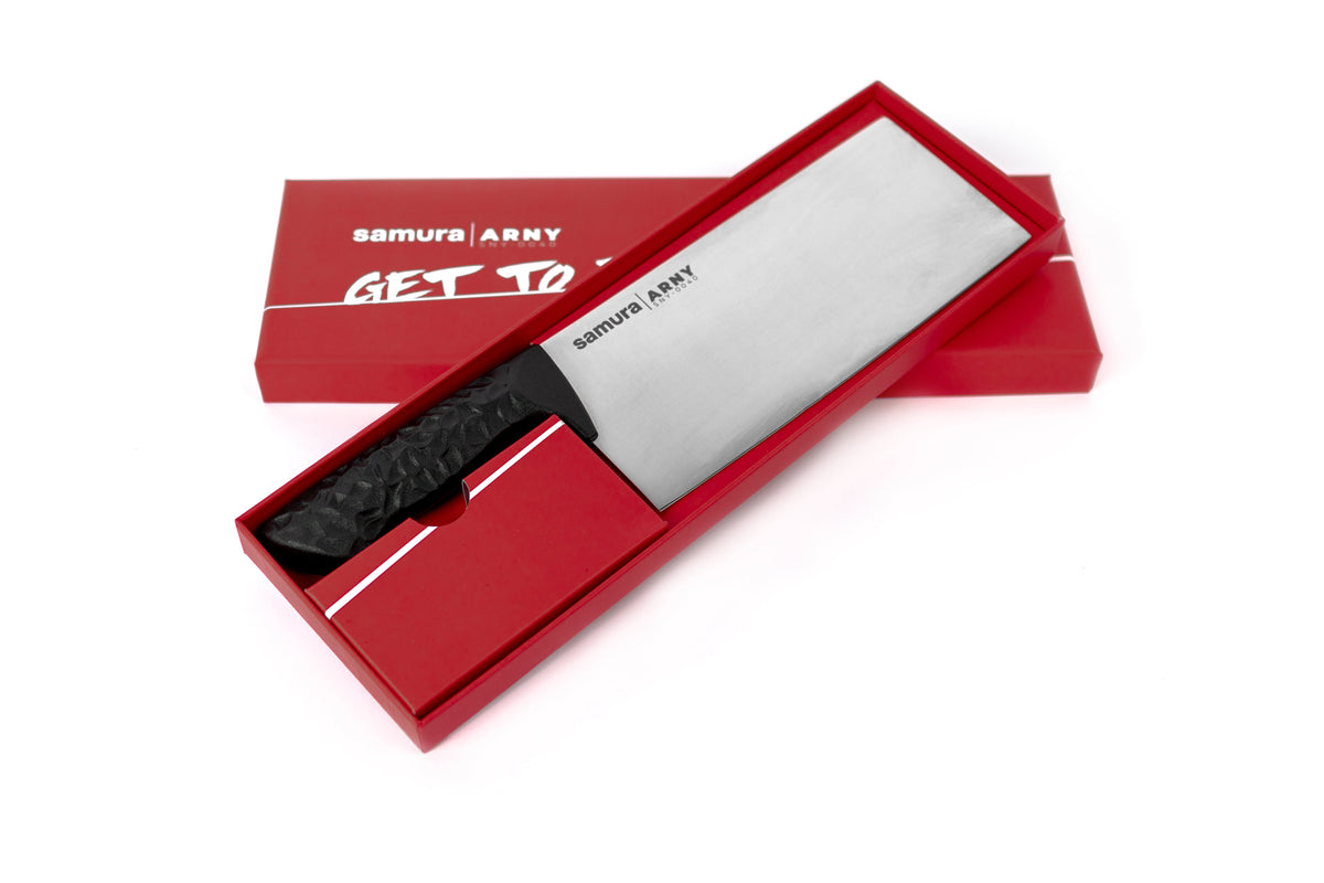 Cuțit bucatar Chef asiatic Samura Arny miner negru 8.2"/209mm, AUS-8 HRC-59