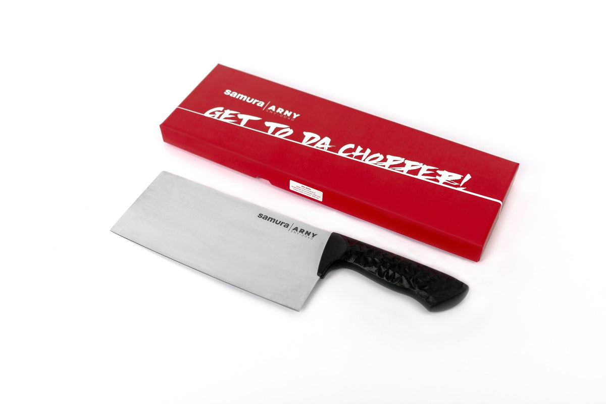 Cuțit bucatar Chef asiatic Samura Arny miner negru 8.2"/209mm, AUS-8 HRC-59