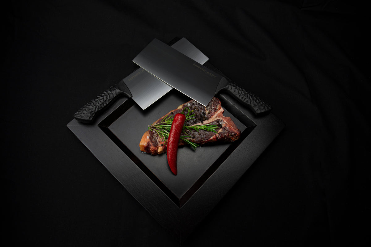 Cuțit bucatar Chef asiatic Samura Arny miner negru 8.2"/209mm, AUS-8 HRC-59