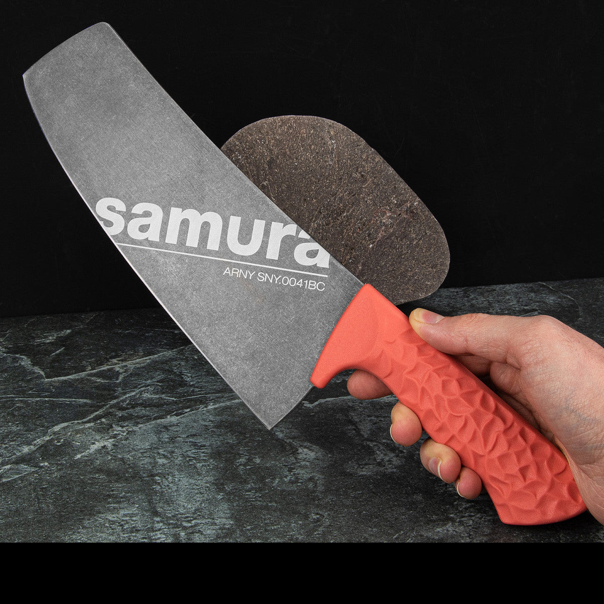 Cuțit bucatar Chef asiatic Samura Arny Stonewash miner coral 8.2"/208mm AUS-8 HRC-59