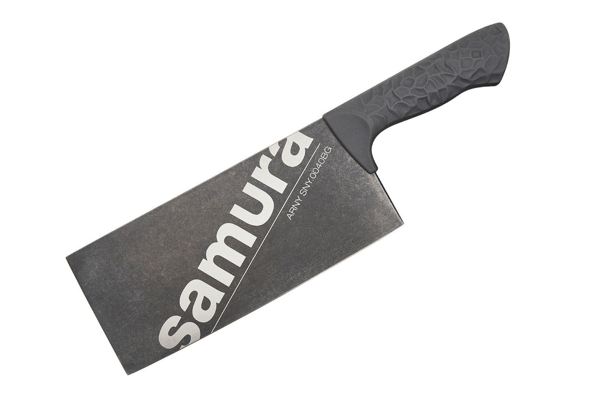 Cuțit bucatar Chef asiatic Samura Arny Stonewash 8.2"/209 mm miner gri, AUS-8 HR