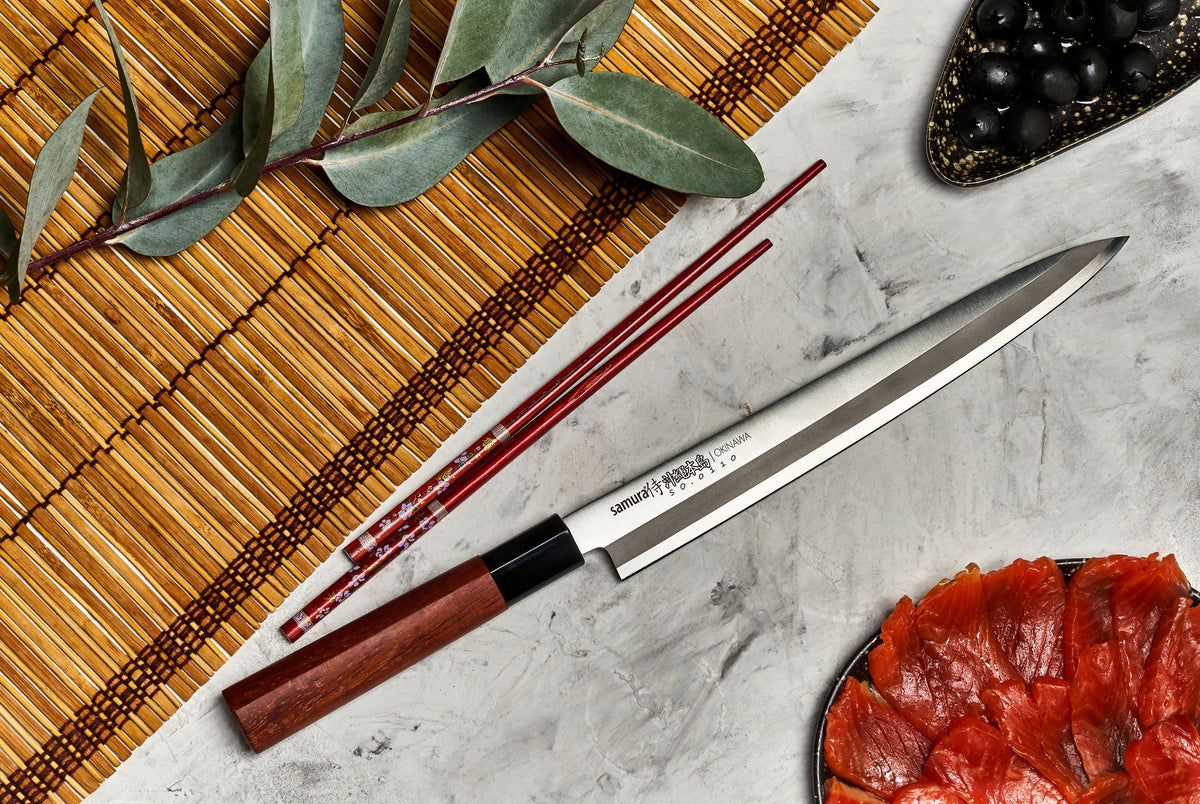 Cuțit Samura Okinawa Yanaghiba 9.4"/240mm, AUS-8 HRC-58