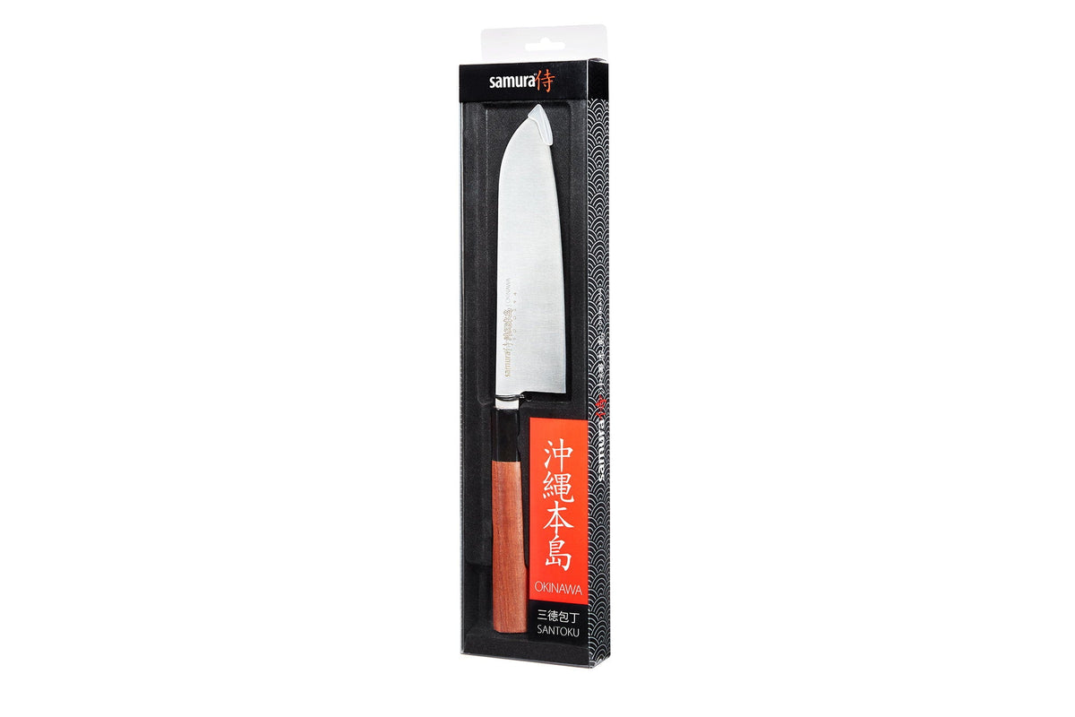Cuțit Samura Okinawa Santoku 6.9"/175mm, AUS-8 HRC-58
