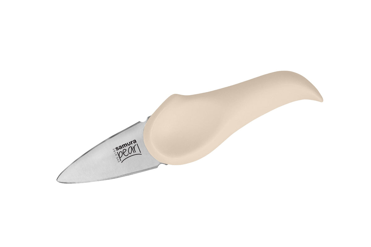 Cuțit Samura Pearl p/u stridii 3.0"/73mm, bej  AUS-8 HRC-59