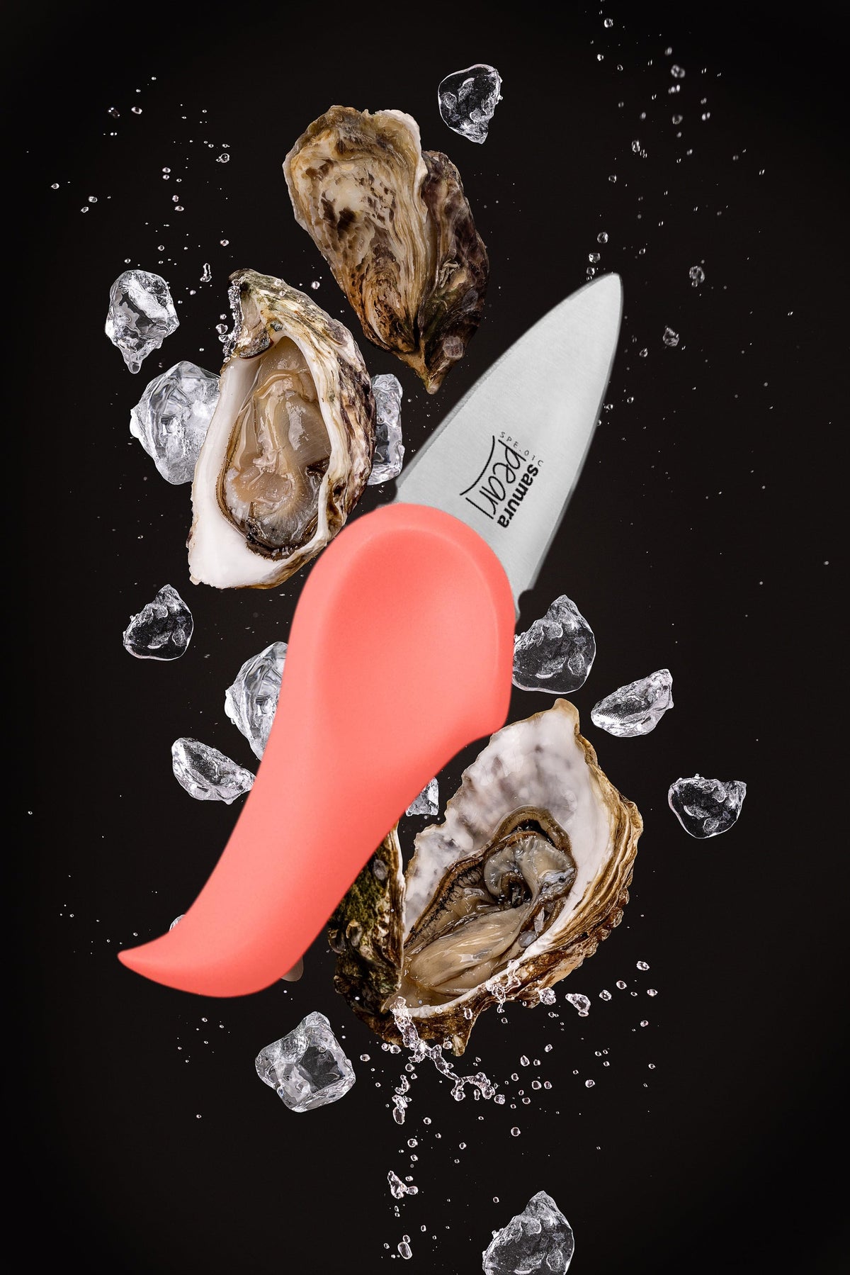 Cuțit Samura Pearl p/u stridii 3.0"/73mm, coral AUS-8 HRC-59